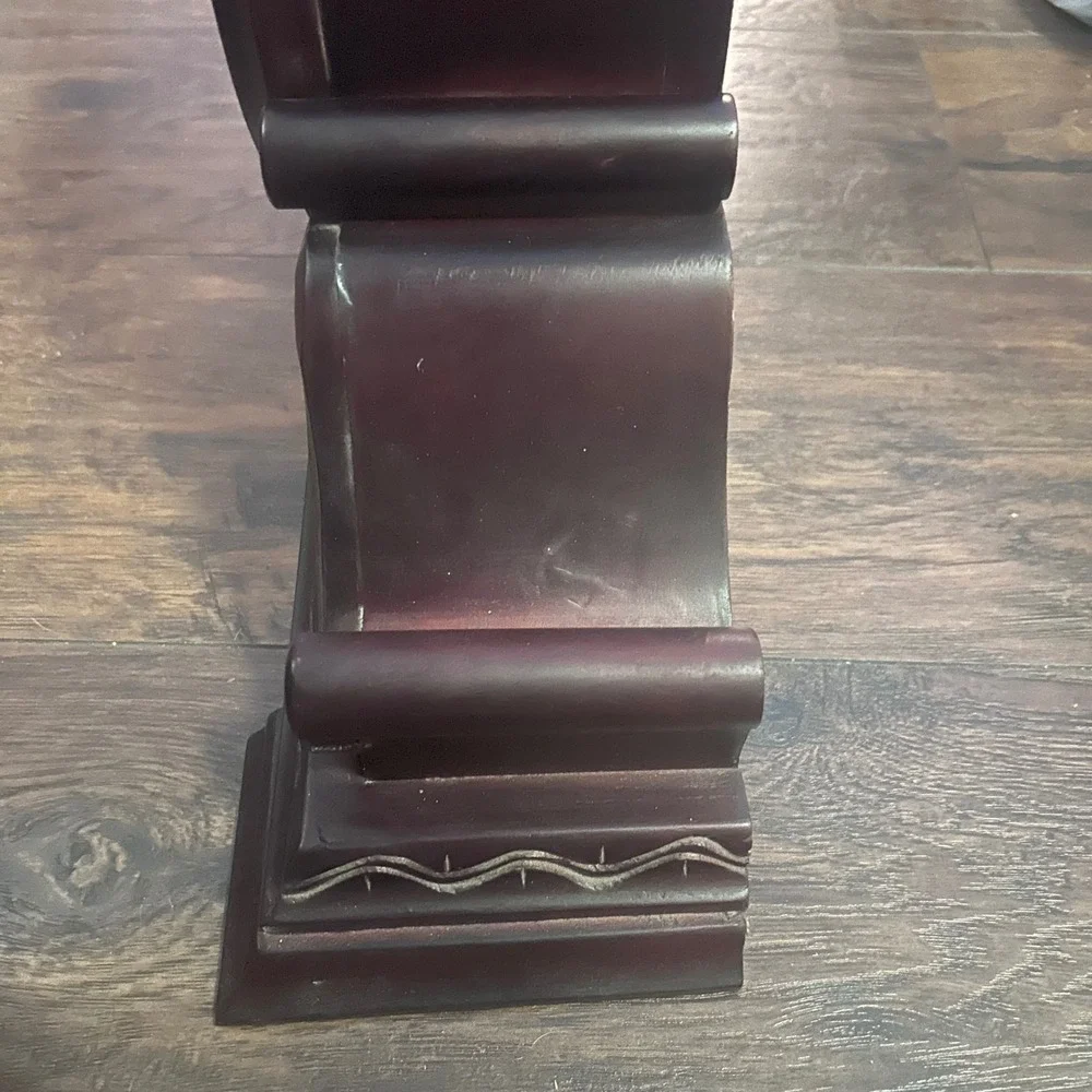 Daniel Dakota Westminster Chime Table Clock‎ Burgundy Wood Finish Decor